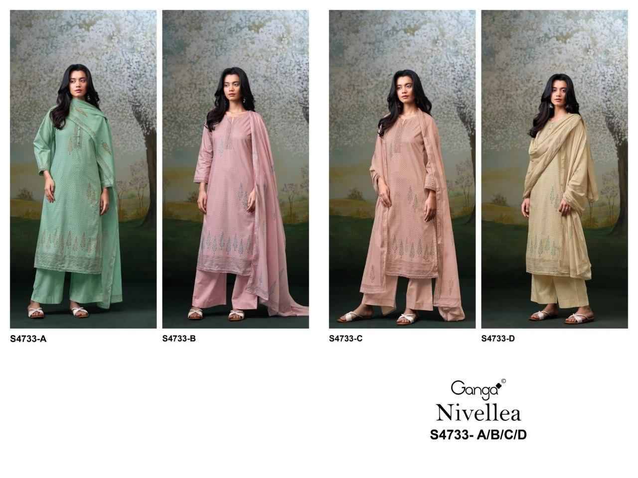 NIVELLEA 4733 Series By Ganga Fashion Beautiful Festive Suits Stylish Colorful Fancy Casual Wear & Ethnic Wear PREMIUM COTTON Dresses At Wholesale Price